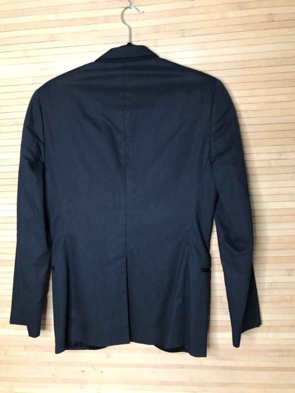 LANVIN black midnight blue formal tuxedo blazer jacket FR44 US 34 SLIM - Picture 4 of 6